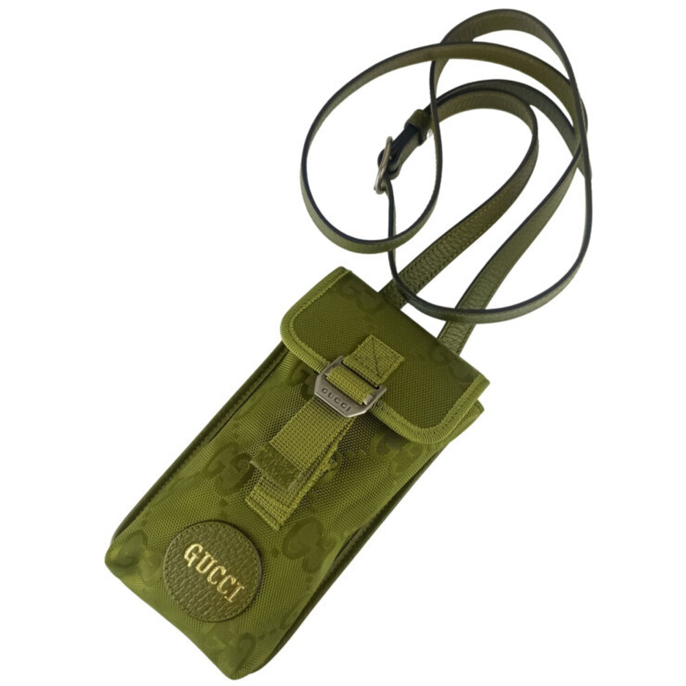 GUCCI Shoulder Bag Off the Grid 696018 Khaki GG Nylon Men's and Women's